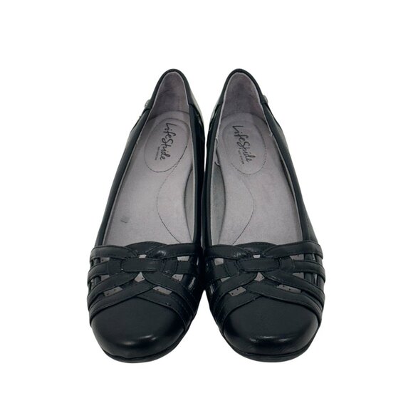 LifeStride Womens Black Slip On Flats Size 10M- Lightweight & Comfortable Design - Picture 2 of 12